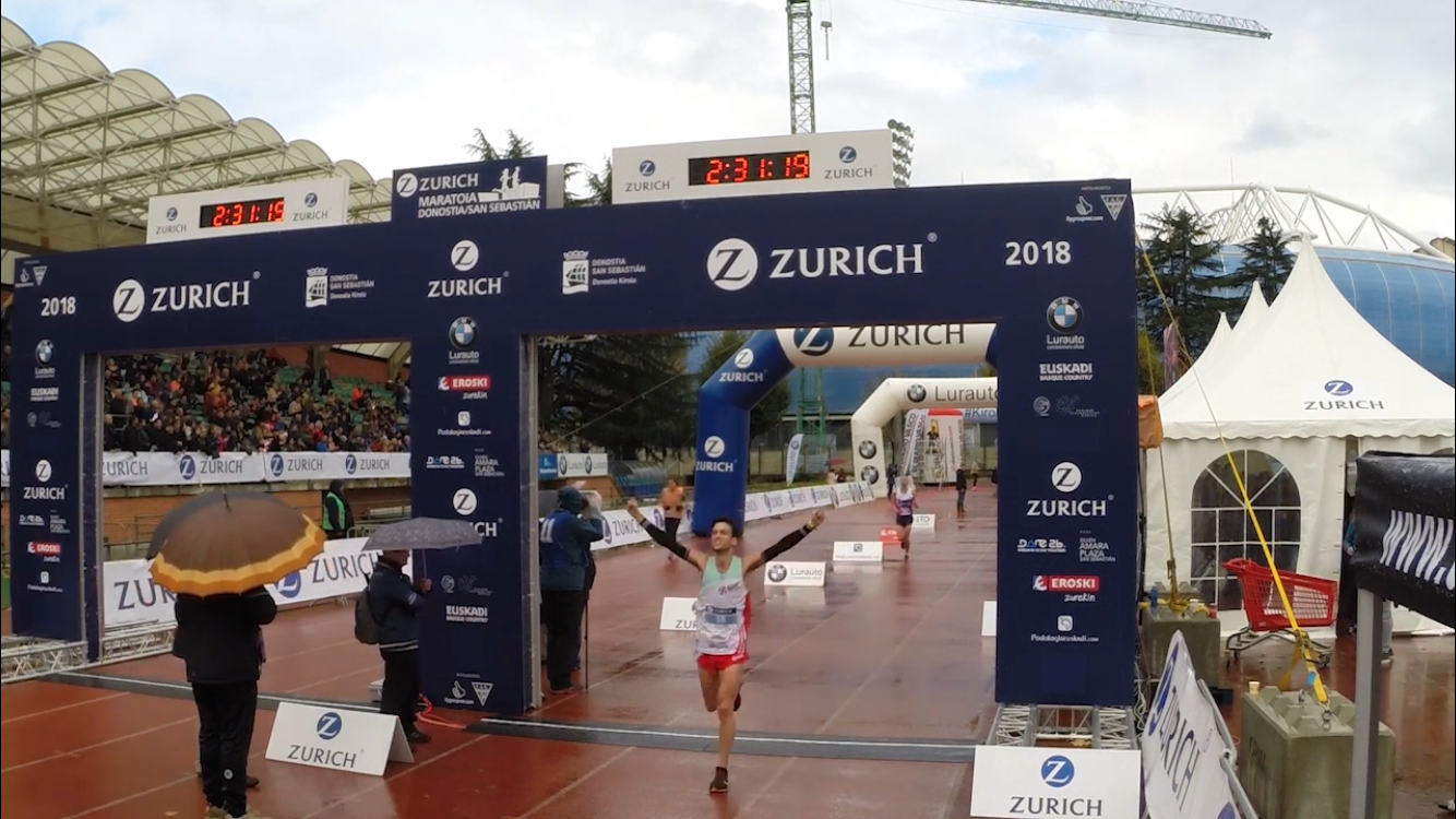 LLegada a meta Maraton Donostia